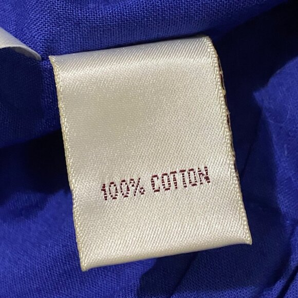 Vintage Susan Bristol Beaded Embroidered Vest L Blue Bloomcore Hippie Flowers - Picture 5 of 5